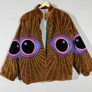 Chaleco Acolchado Hecho a Mano en India, Ecológico, 100% Algodón, Otoño/Invierno y Chaqueta Corta Reversible Estilo Boho para Festivales - Product Image 1