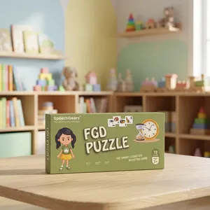 Ensemble de puzzles de dessins animés FGD, jouet éducatif pour enfants, jeu de compétences en traitement visuel - Product Image 1