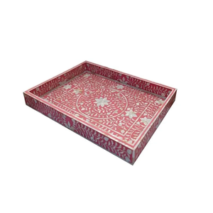 Art Deco Floral Design Bone Resin Mother of Pearl Inlay Handicraft <b>Microwave</b> Safe Dining Table Decorative Bead Rope FAIZA CRAFT - Product Image 6