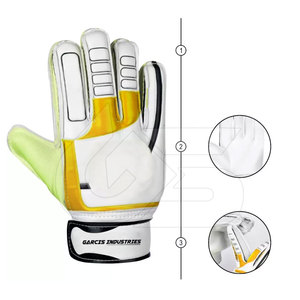 Gants de gardien de but en cuir légers et durables fabriqués en usine, avec sangle de poignet imperméable et réglable - Product Image 5