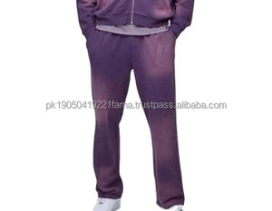 Conjunto de Sudadera con Capucha y Cremallera Personalizada con Logotipo, Lavado Ácido, Estilo Urbano de Invierno, con Pedrería, 120 g/m² - Product Image 5