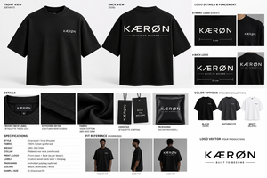 KÆRØN เสื้อยืดผ้าฝ้ายขนาดใหญ่สำหรับผู้ชายแขนสั้นลำลองพิมพ์ลายตัวอักษรสีดำสีขาวแอนทราไซต์เจอร์ซีย์ฟิตปกติคอกลม - Product Image 2