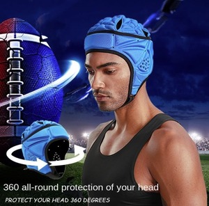 Protective <b>Head</b> <b>Cover</b> Skateboard Helmets Rugby Helmet Soft Headgear Soccer Headgear Cap Football <b>Head</b> Guard - Product Image 6