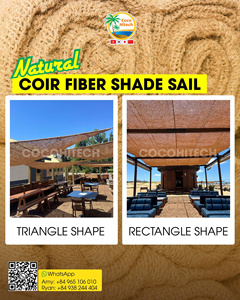 BEST SELLER Coir <b>Shade</b> Sail 5mm Thickness Offers Superior UV protection for Beach Patios Creates Breezy Outdoor Living Space - Product Image 1