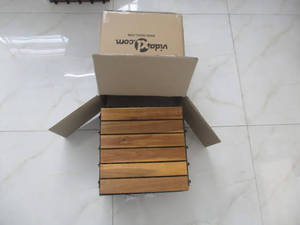 Baldosas de Madera Compuesta (WPC) Acacia, Modernas, con Acabado Desgastado, Cuadradas, Cepilladas, Impermeables, Antideslizantes, para Terraza Exterior, 300x300mm, para Patio Trasero - Product Image 4