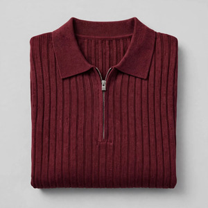 Men's <b>Black</b> Solid Twill Knitted Short Sleeve <b>Button</b> <b>up</b> Collar Casual T-<b>Shirt</b> Breathable Polyester Cotton Summer Wear - Product Image 4