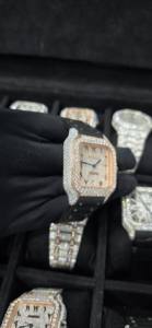 Montres Hip Hop entièrement serties de diamants, mécaniques automatiques, en Moissanite VVS, testées au diamant testeur - Product Image 4