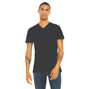 Custom Men's <b>Polyester</b>/Cotton Fleece Front V-Neck Short Sleeve Solid Pattern Eco-Friendly Super Soft Breathable Casual <b>T</b>-<b>Shirt</b> - Product Image 1