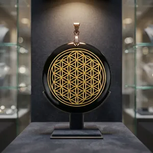 Colgante de Orgón de Turmalina Negra Natural – Colgante de Protección Energética de Cristal Genuino, Joyería de Piedras Preciosas para Sanación Reiki, Venta al por Mayor - Product Image 2