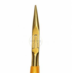 Professional Steel Chain Nose <b>Pliers</b> 115mm All Gold Jewelry Making Hand Tool High Quality 18K Gold Finish CE ISO Certified - Product Image 2