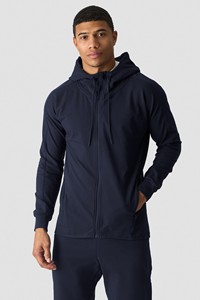 Sudadera con capucha y cremallera para hombre, azul marino, corte regular, informal, de felpa francesa, para otoño - Product Image 2