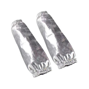 JNM SAFETY Mangas de Soldadura de Aluminio Resistentes al Calor y a las Llamas, Certificadas por la CE, con Orificio para el Pulgar - Product Image 1