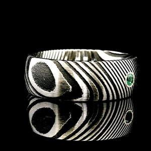 Anillos de Damasco Elegantes para Uso Diario, Acabado de Lujo, Anillos de Damasco Personalizados, Anillos de Damasco Hechos a Mano con Textura Única - Product Image 5