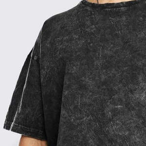 T-shirt pour homme en tissu délavé, tendance, confortable, personnalisé, très vendu, vêtements de sport - Product Image 4