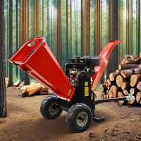 Broyeur de bois à moteur essence Voer Mini, petit broyeur de jardin, broyeur de branches d'arbre, machine à broyer le bois