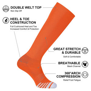 Chaussettes de sport en coton de qualité supérieure pour femmes et hommes, chaussettes de football imprimées pour l'hiver avec logo sur le dessus, en promotion - Product Image 2