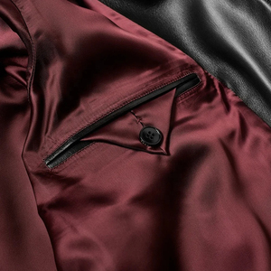เสื้อแจ็คเก็ตบอมเบอร์ผู้ชาย SOLID INTERNATIONAL สีดำ ผ้าฝ้าย คอวี ติดกระดุมเม็ดเดียว สไตล์ลำลองสำหรับฤดูหนาว ดีไซน์แบบอิตาลี - Product Image 6