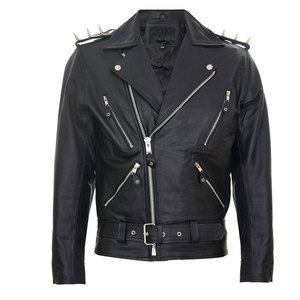 Chaqueta de cuero a la moda para hombre, con cierre frontal de cremallera suave, chaqueta de cuero para usar en invierno, chaquetas para hombre - Product Image 1