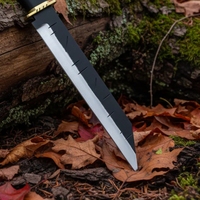 Couteau Viking artisanal haut de gamme en acier carbone – Lame pleine longueur pour la chasse et le bushcraft |   Étui en cuir de qualité supérieure, cadeau de camping