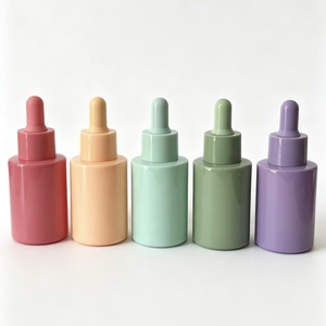 Flacon compte-gouttes en verre dépoli <span class=keywords><strong>mat</strong></span> couleur <span class=keywords><strong>pastel</strong></span> 30 ml, emballage pour huiles essentielles, sérums et cosmétiques Macaron - Product Image 1