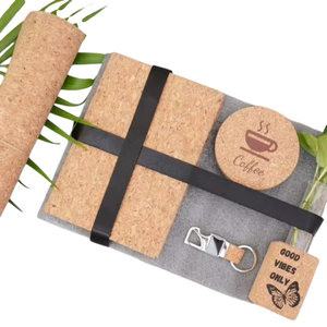 Set of 5 Cork Desktop Magnets A5 Diary Key Chain <b>Planters</b> and Coasters with Case Business & Promotional Gift Set - Product Image 1