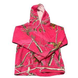 Sudadera con capucha de camuflaje vintage con cremallera, efecto desgastado y estampado de árbol real, de peso pesado, para hombre - Product Image 1