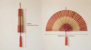 Abanico de Pared de Bambú Hecho a Mano, Decoración Boho Tejida, Borla Rosa Natural, Decoración de Pared Ecológica, Proveedor OEM Vietnam - Product Image 2