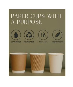 DNGLE 180ml Gobelet à café en papier biodégradable et recyclable, anti-fuite, couleurs naturelles, vaisselle jetable, gobelet à café jetable - Product Image 6