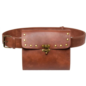Durable Vintage Leather Hunting <b>Pouch</b> with Secure Hasp Closure Detachable <b>Belt</b> and Unisex Style for Outdoor Adventures - Product Image 3