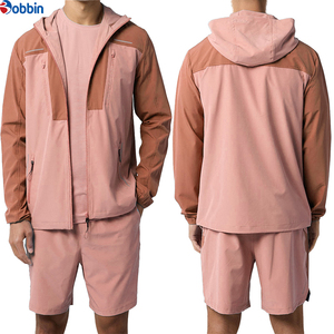 Conjunto Deportivo de 2 Piezas para Hombre, Chaqueta y Pantalones Cortos, Ropa Deportiva Personalizada con Logotipo, Estilo Casual, Cortavientos - Product Image 5