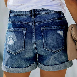 Shorts de Mezclilla Ajustados, Sexy y Modernos para Mujer, Ideales para el Verano, Transpirables, de Secado Rápido y Ecológicos - Product Image 3