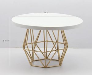 Premium Metal Cake Stand with White Tray & Gold Finish Base Elegant Dessert Stand for Cakes Cupcakes pastries & fruits - Product Image 5
