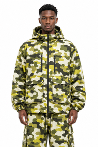 OEM <b>Men's</b> <b>Camouflage</b> Tracksuit With Adjustable Hood Elastic Cuffs Multi Pocket Jacket And Relaxed Fit <b>Cargo</b> <b>Pants</b> Wholesale ODM - Product Image 4