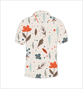 เสื้อโปโลพิมพ์ลายดอกไม้เขตร้อนแบบกำหนดเอง แขนสั้น สวมใส่สบาย เหมาะสำหรับกอล์ฟ เทนนิส ชุดทีมฤดูร้อน - Product Image 6