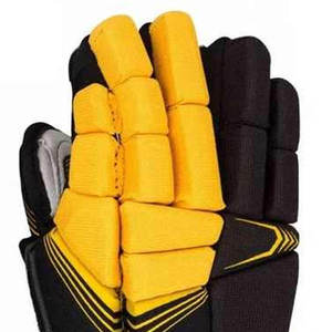 ถุงมือฮอกกี้น้ำแข็งระดับมืออาชีพ HI-GLOW SPORTS INTERNATIONAL หนังผสมคาร์บอนไฟเบอร์ ปิดแบบสแนป ปรับขนาดได้ - Product Image 3