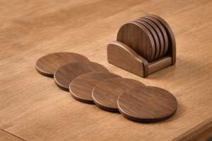 Wooden coaster for Home Decorative and Natural Wooden Color for Tableware Decorate for Home Kitchenware Use - Product Image 6