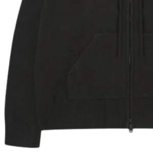 Sudadera con Capucha de Punto con Cremallera y Emblema para Hombre, Sudadera Negra Cómoda y Elegante con Bolsillo Delantero, Sudadera de Punto Premium con Emblema - Product Image 3