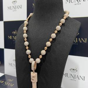 High Quality Rose Gold Plated Hip Hop <b>Pendant</b> Necklaces S925 <b>Silver</b> VVS Moissanite Diamond Iced Out Link <b>Chain</b> Necklace <b>for</b> Men - Product Image 5