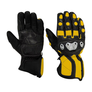 Guantes de Motocicleta de Invierno de Cuero Genuino de Primera Calidad, Compatibles con Pantalla Táctil, Ajustables, Unisex, Personalizados para Carreras - Product Image 1