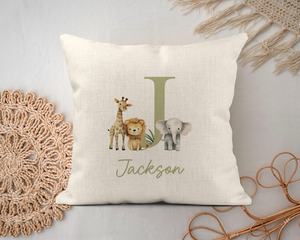 Funda de almohada para guardería con diseño de moda Unisex, funda de almohada cuadrada cómoda, estampado de nombre de bebé personalizado para el cumpleaños del bebé - Product Image 3