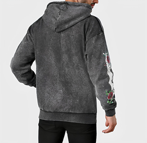 Custom Front Logo Winter Acid-washed Retro Solid 100% Cotton Breathable Quick-Dry Hoodie 420g Streetwear DTG Printed Oversized - Product Image 2