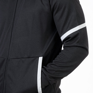 Ensemble de survêtement décontracté d'hiver personnalisé avec capuche, pantalon de jogging léger en polyester/nylon, couleur unie - Product Image 6