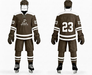 Tenue d'équipe de hockey sur glace, uniforme de hockey sur glace de haute qualité, couleur personnalisée, uniforme de hockey sur glace 100% polyester, coupe régulière pour adultes - Product Image 1