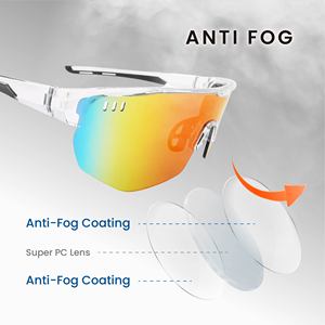 SU1709A Unisex High Quality UV400 Tinted Half Frame Sport Sunglasses <b>Scratch</b> Resistance Adjustable Nose Bridge ANSI/ISO - Product Image 2
