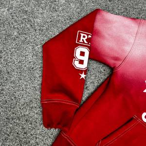 Sweat-shirt à capuche zippé rouge pour homme, prix de gros, impression par sublimation, vêtements décontractés d'automne, sweats à capuche et sweat-shirts pour homme - Product Image 2
