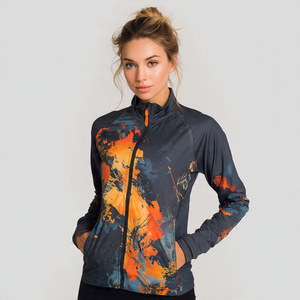 เสื้อแจ็คเก็ตวิ่งซับลิเมชั่นแบบกำหนดเองสำหรับผู้ชาย เสื้อแจ็คเก็ตออกกำลังกายสำหรับผู้หญิง เสื้อแจ็คเก็ตสำหรับออกกำลังกายสำหรับผู้หญิง - Product Image 3