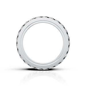 Men's Round Cut Moissanite Band 925 <b>Silver</b> <b>Black</b> <b>Stone</b> Iced Out Statement <b>Ring</b> Luxury Diamond Hip Hop Jewelry Party Wear Band - Product Image 2