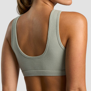 Soutien-gorge de sport OEM 2026 pour femmes, personnalisé, ajusté, côtelé, haute élasticité, col en U, séchage rapide, sans couture, pour yoga et entraînement - Product Image 2