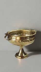 Gold Plated Metal Urli Bowl Round Embossed Candle Holder Polished Decorative <b>Lantern</b> for Wedding Home Decor - Product Image 2