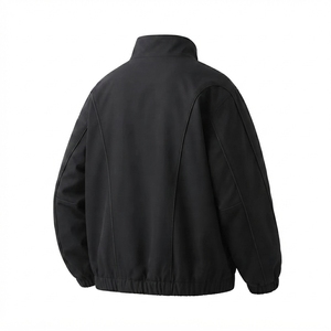 Blouson Moto Unisexe 100% Polyester Coupe-Vent Col Mandarin Fermeture Éclair Devant Coupe Ample Décontracté Printemps Automne Vente en Gros OEM - Product Image 2